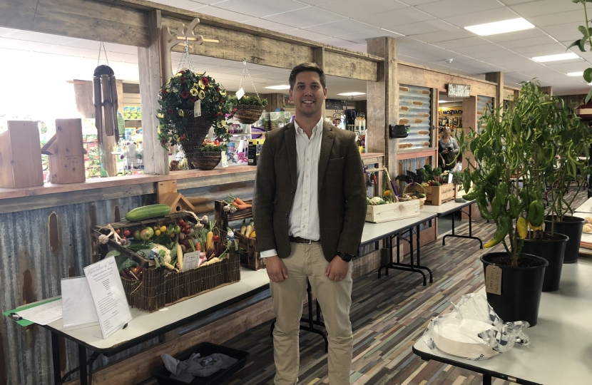 Ben Shirley at the Dalton and District Horticultural Society Show