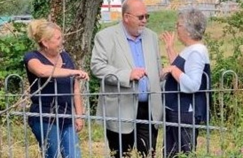 Cllr. Rigg, Butcher and Jenkinson discuss flooding in Ulverston