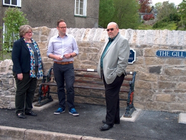 Cllr. Andrew Butcher has led the way with campaigning for better local flood defences. Pictures here with Therese Coffey MP, Environment Secretary.