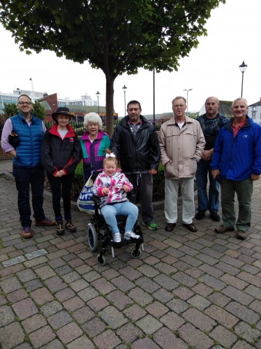 The walkers met at Barrow Town Hall